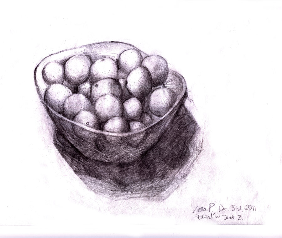 900x760 Fruit Bowl Sketch Edited By Manga Wasabi - Fruit Bowl Sketch