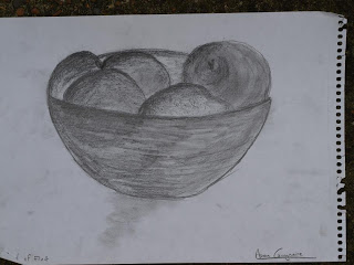 Fruit Bowl Sketch at PaintingValley.com | Explore collection of Fruit ...