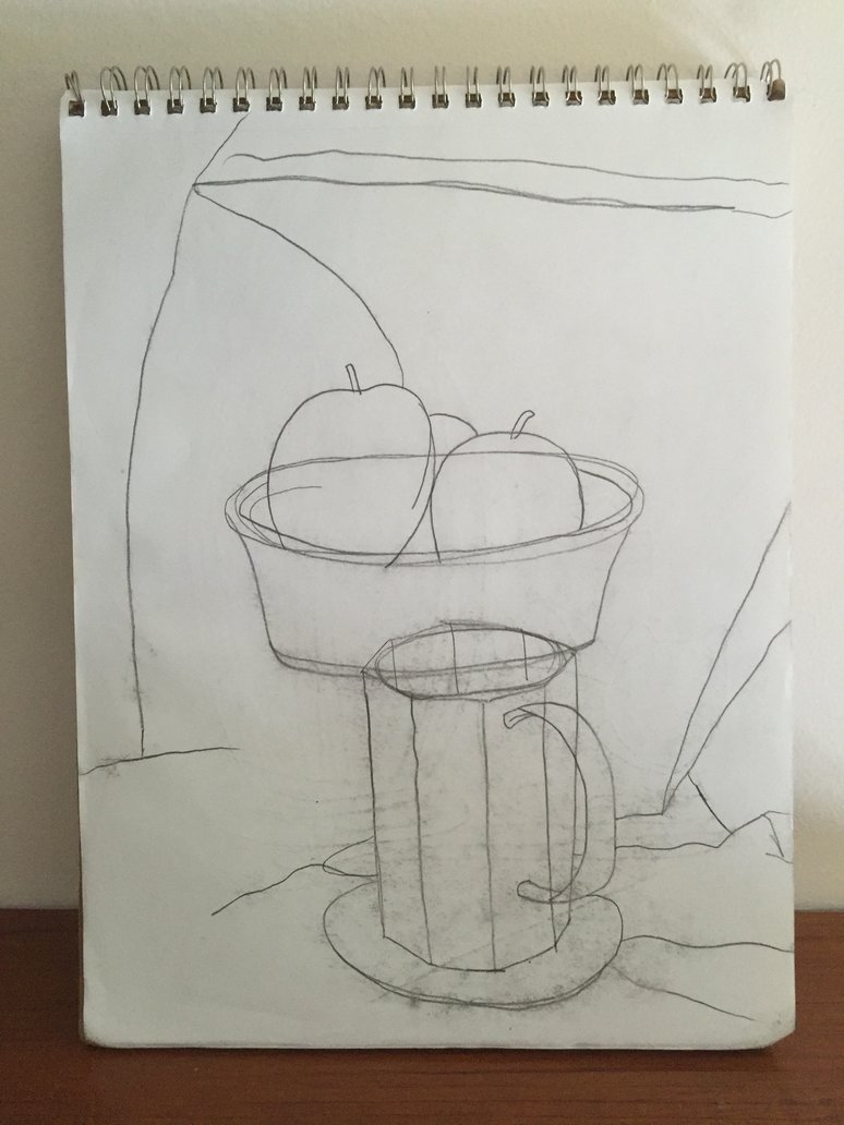 774x1032 Mug And Fruit Bowl Sketch By Horrorshowfreak - Fruit Bowl Sketch