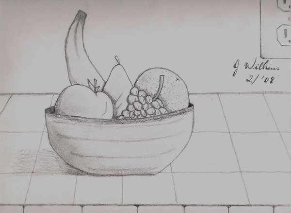 Fruit Bowl Sketch at PaintingValley.com | Explore collection of Fruit Bowl Sketch