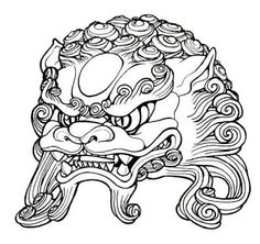 236x222 157 Best Foo Dog Images In 2018 Dog Tattoos, Foo - Fu Dog Sketch