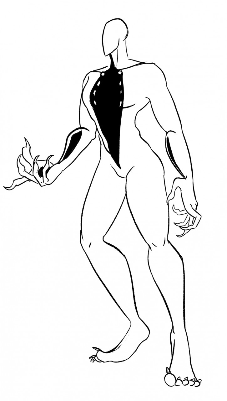 726x1280 Spacey Full Body Sketch By Dirtymd Art - Full Body Sketch