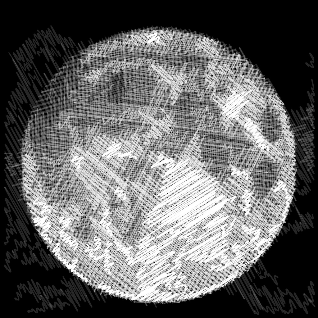 1024x1024 Full Moon - Full Moon Sketch