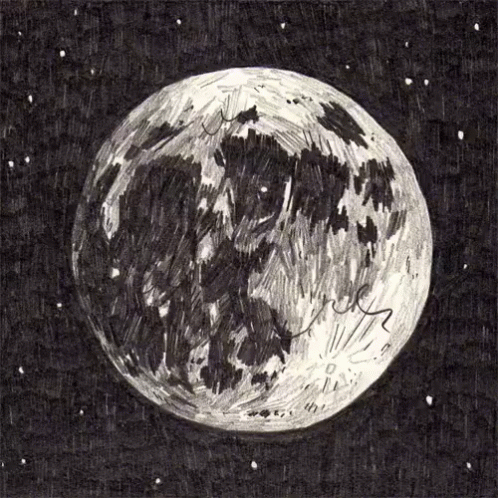 498x498 Moon Gif - Full Moon Sketch