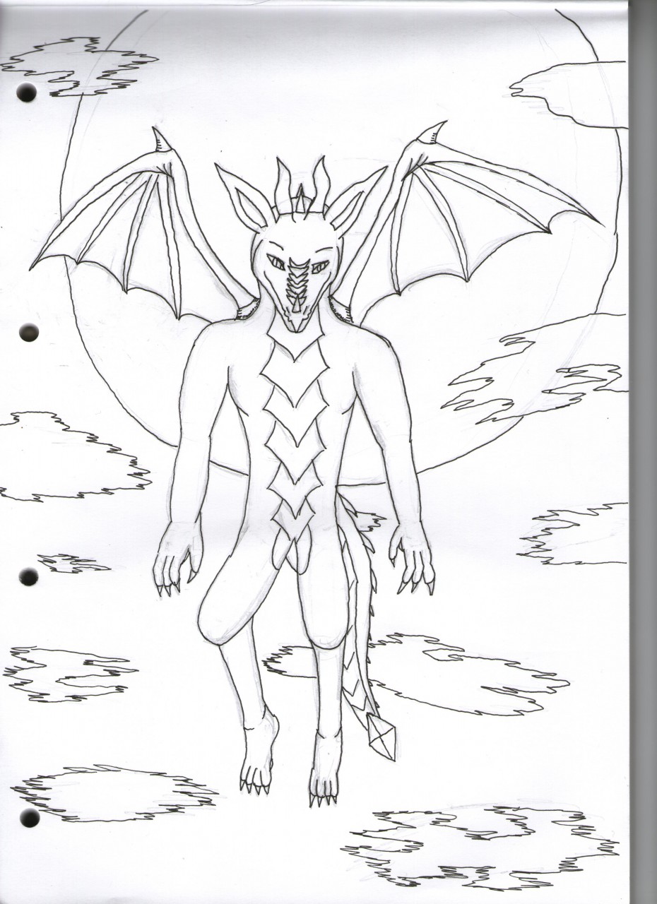 930x1280 Sketch Kelphazar In Flight During A Full Moon By Yingyangjme - Full Moon Sketch