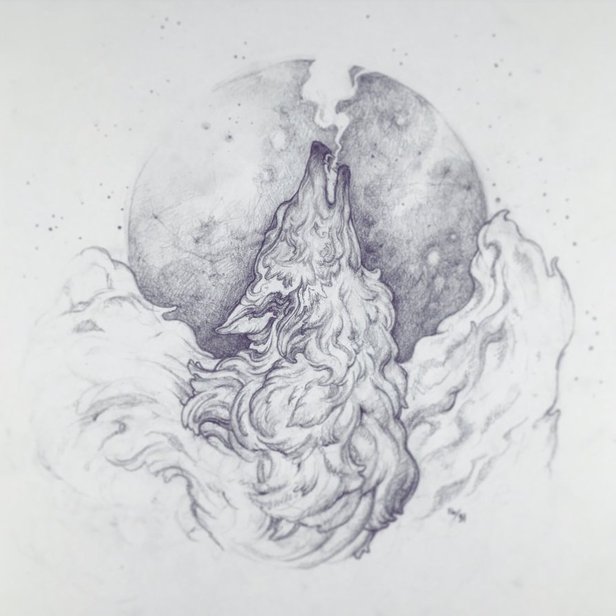 894x894 Drawlloween 1631 - Full Moon Sketch