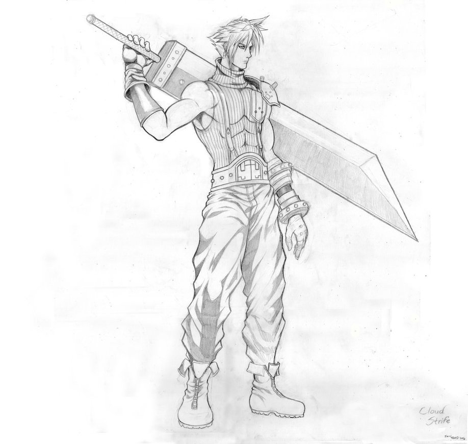 918x870 Ff 7 - Full Sketch