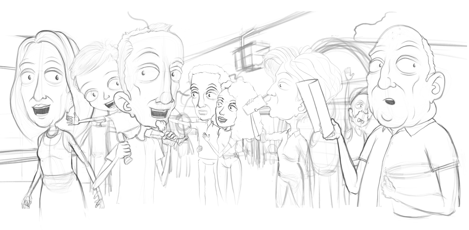 1612x793 Fun - Fun Fair Sketch