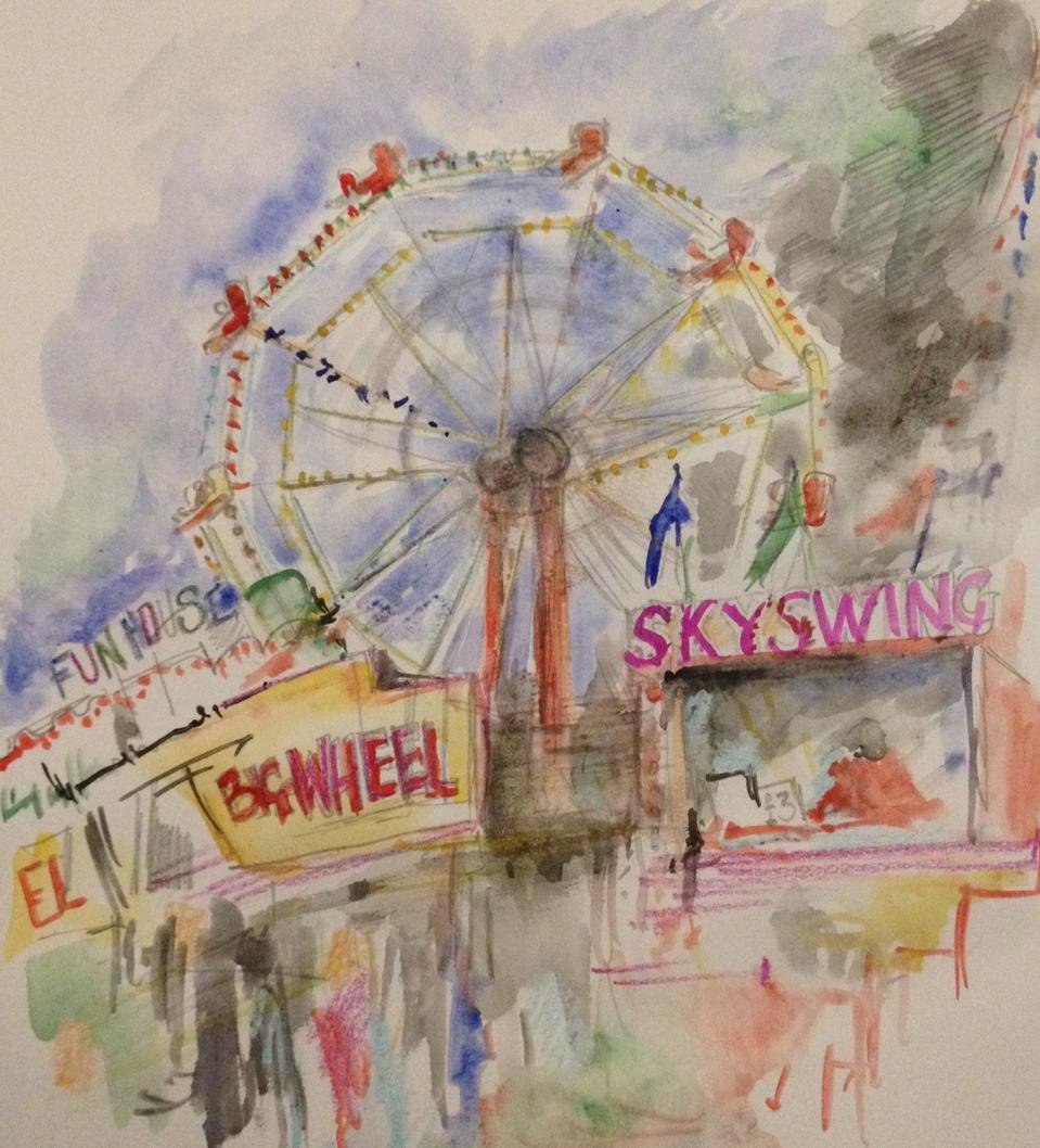 959x1058 Louise Thompson Ba On Twitter - Fun Fair Sketch