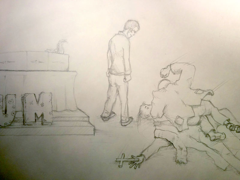 800x600 Sketch A Fight - Funeral Sketch