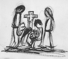 236x207 Degrazia Primarily Used Watercolors For Sketching, Illustration - Funeral Sketch