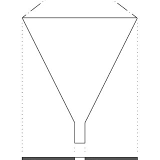 320x320 The Sketch Of The Experimental Setup Of Mini V Funnel Apparatus - Funnel Sketch