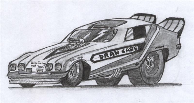 800x426 Funny Car By D17rulez - Funny Car Sketch