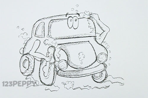 500x330 Fengdeczaded Cartoon Car Drawings - Funny Car Sketch
