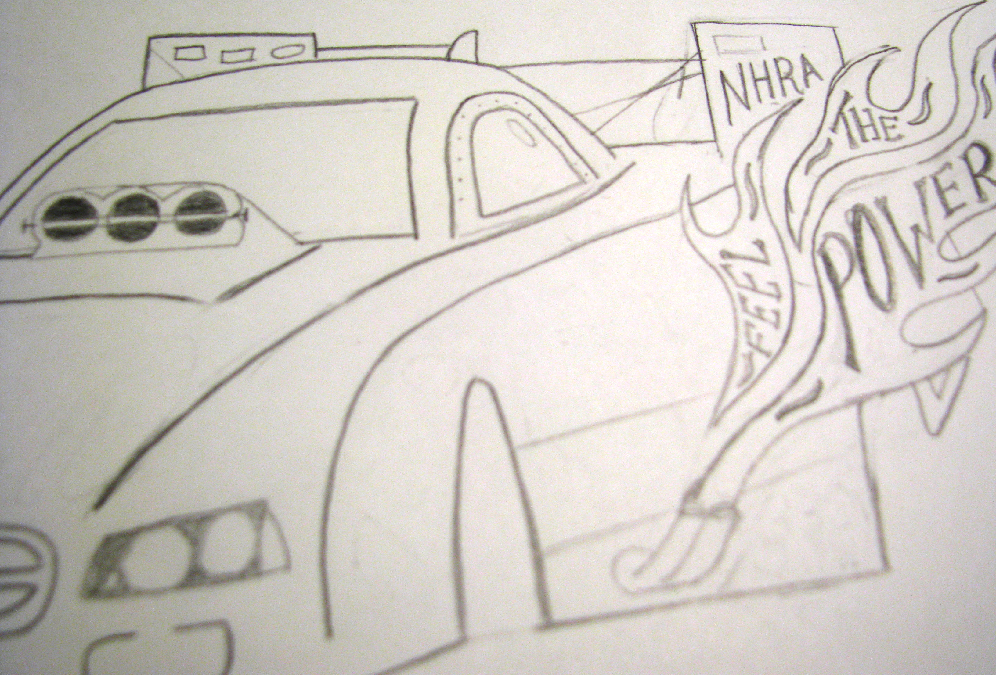 3264x2213 Beginnings Of A Handlettering Funny Car Sketching And Design - Funny Car Sketch