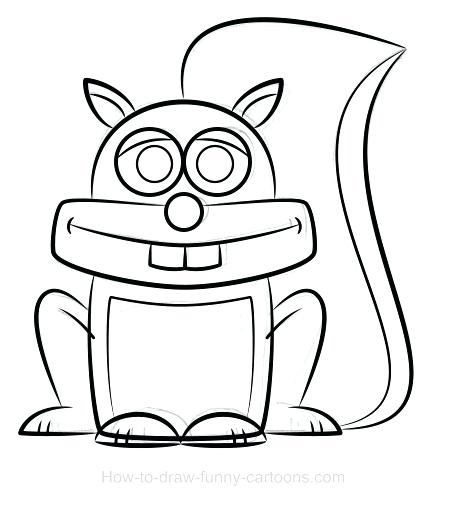 450x508 Squirrel Drawing Squirrel Drawing Cartoon Squirrel Drawing Easy - Funny Cartoon Sketches