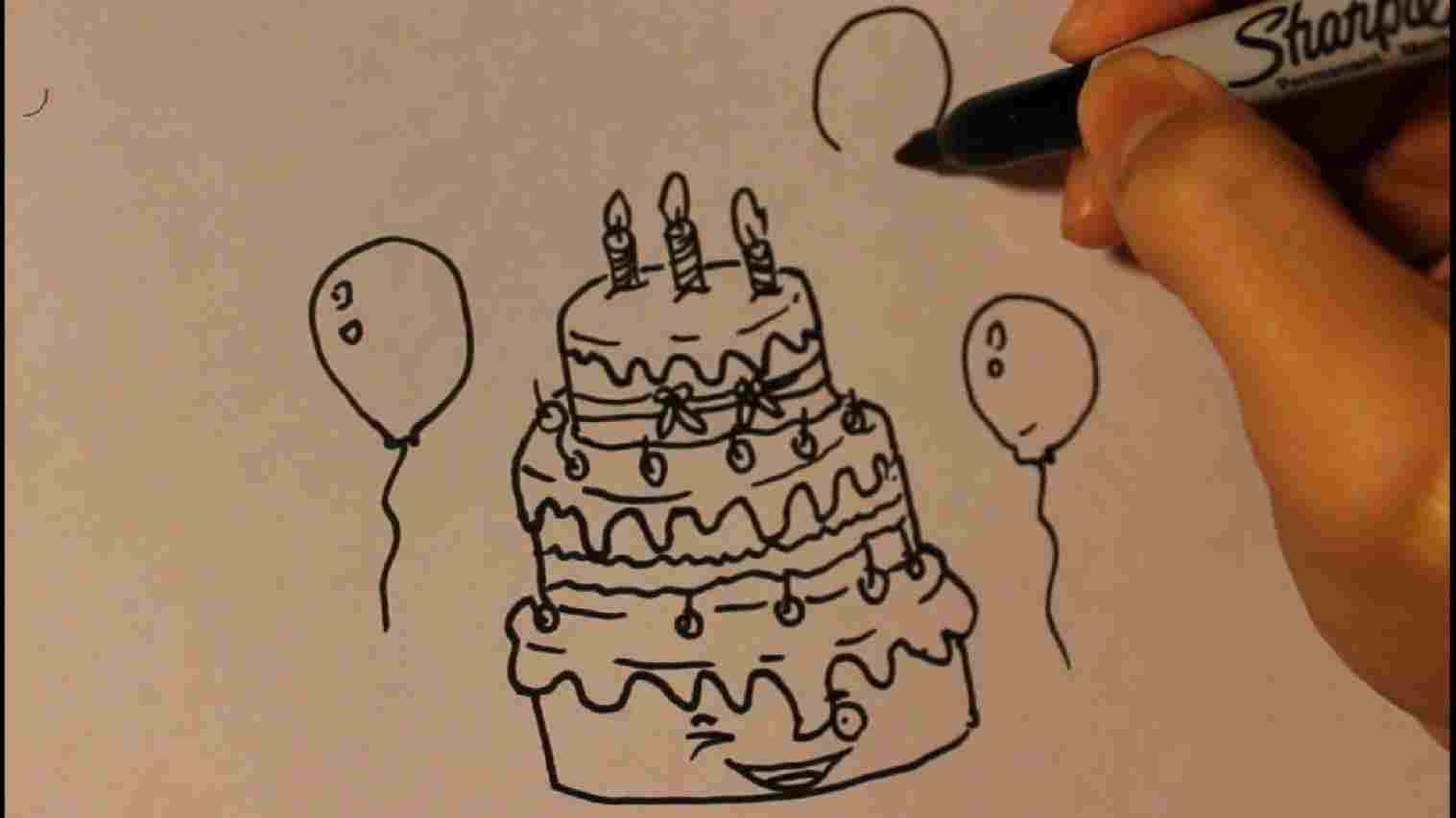 1517x853 Cute Happy Birthday Sketches Sketch Funny Cartoon Bear Stock - Funny Cartoon Sketches