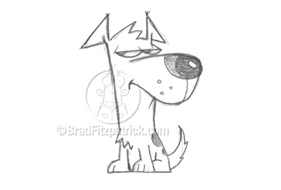 400x270 Funny Dog Cartoons Drawings - Funny Dog Sketch