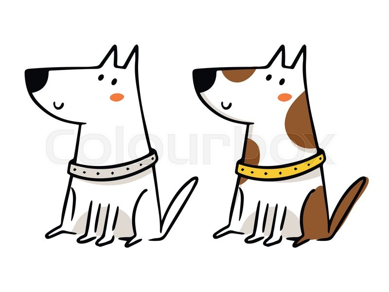 800x600 Cute Freehand Cartoon Vector Character, Funny Dog Sketch In - Funny Dog Sketch