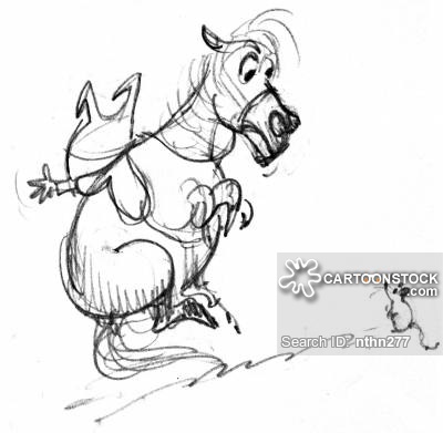 400x391 Horse Ride Cartoons And Comics - Funny Horse Sketches