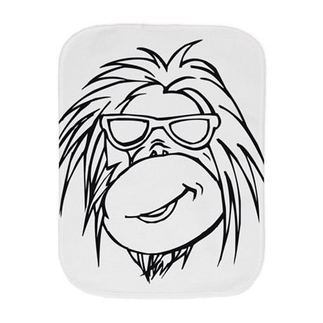 460x460 Funny Monkey Burp Cloths - Funny Monkey Sketch