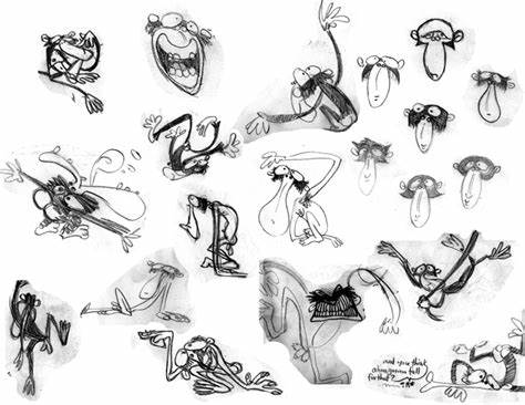 474x366 Funny Monkey Drawing. Monkey Cartoon Drawings Hasshe - Funny Monkey Sketch