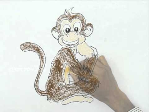480x360 How To Draw A Funny Monkey - Funny Monkey Sketch