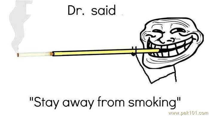 700x391 Funny Picture Stay Away From Smoking - Funny Pictures Sketch