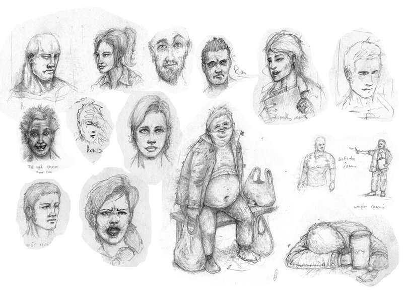 800x579 Faces From Train Journey Sketch Book - Funny Sketch Faces