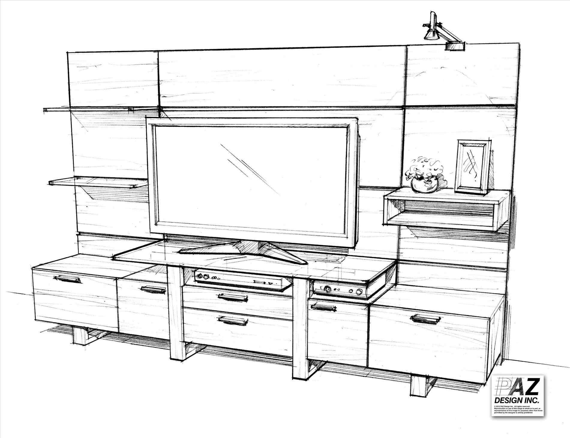 эскизы тумб под телевизор