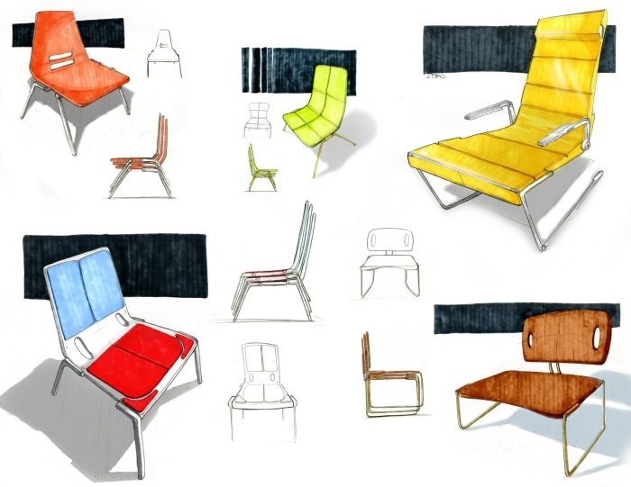 700x541 Marker Sketches - Furniture Design Sketches