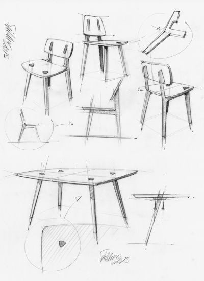 400x550 Sketch Design Furniture Guijarro Design - Furniture Sketch