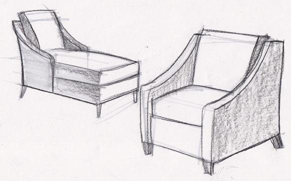 581x362 Furniture Sketches Illustrationampdesign - Furniture Sketches