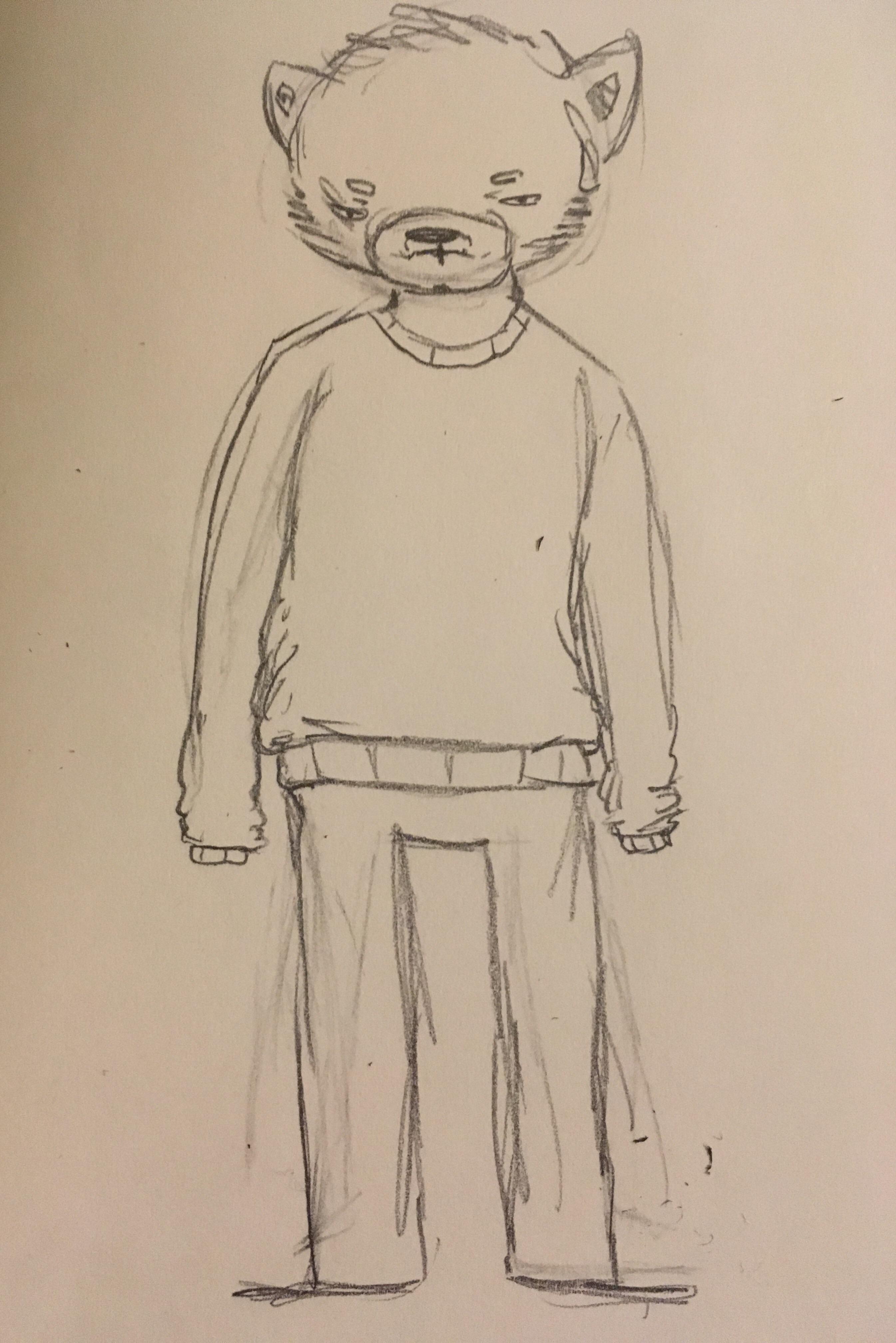 2691x4032 This Is My First Furry Drawing And I Need Some Critique - Furry Sketch