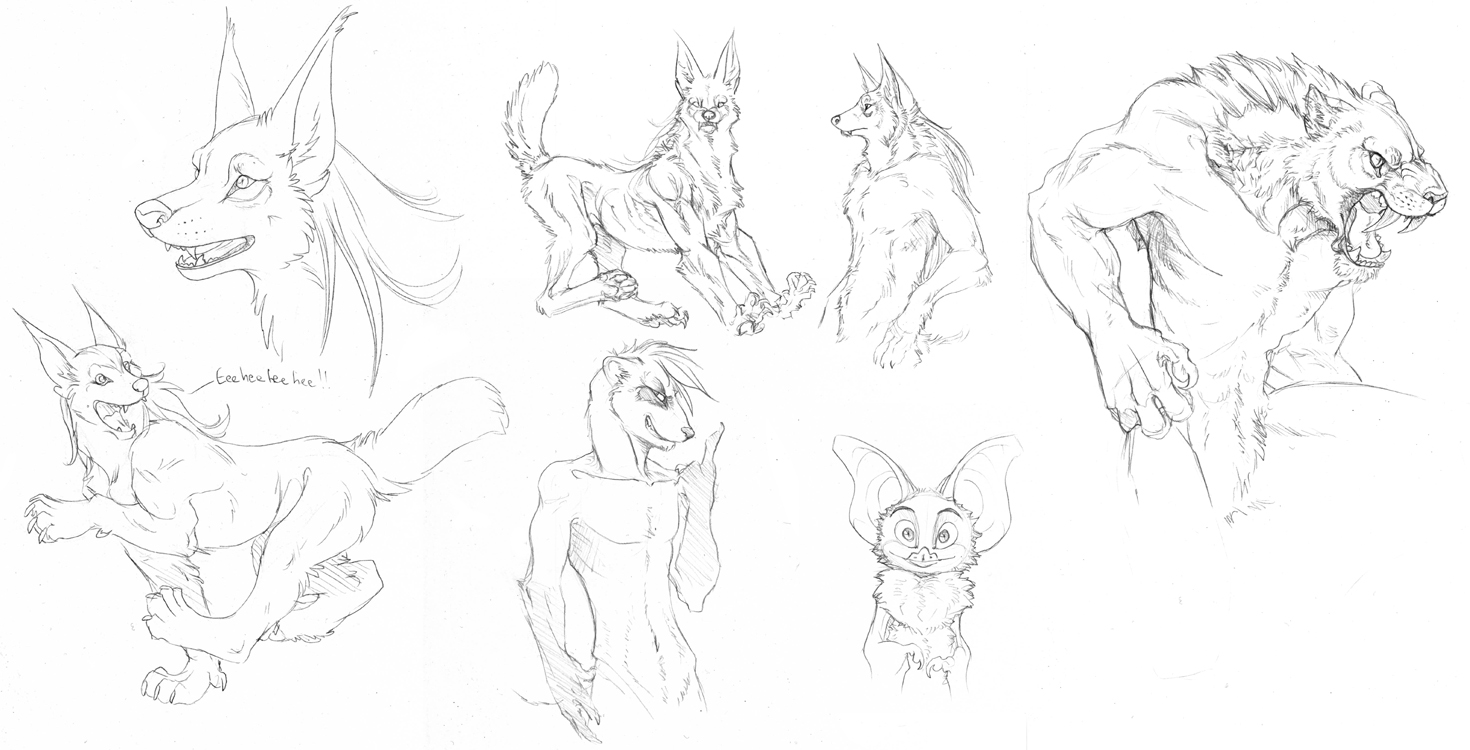 1470x750 Furry Sketches By Hibbary - Furry Sketch