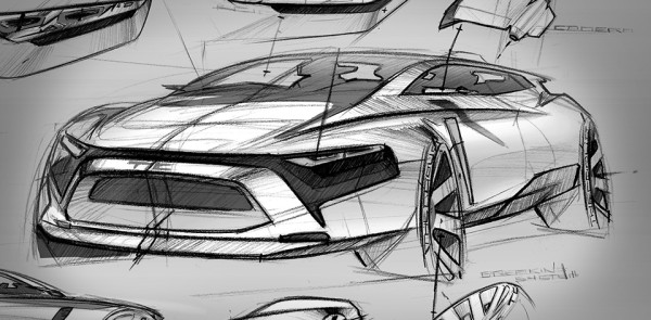 600x295 Future Of Car Design Amp New Technologies - Future Car Sketch