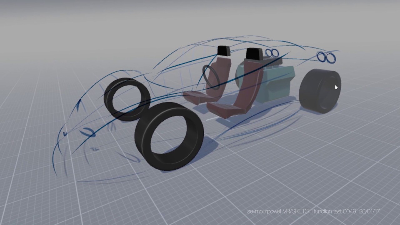 1280x720 Supercar Sketch In Virtual Reality, The Future Of Car Design Is - Future Car Sketch