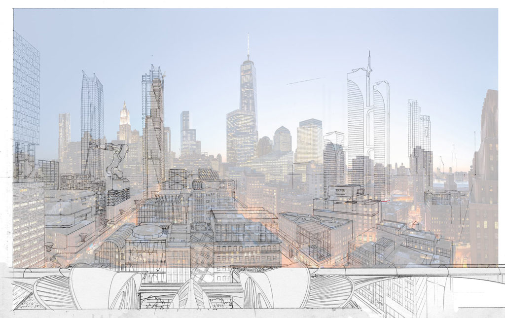 1024x645 Working With Glen Wexler To Produce Future Cities For Epson Jon - Future City Sketch