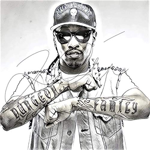 500x500 Future Sketch Drawing Print Poster Hand Drawn Pencil Rapper - Future Sketch