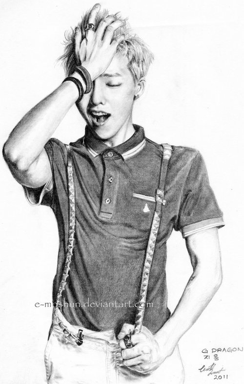 500x785 G Dragon Big Bang By ~e Moshun On We Heart It - G Dragon Sketch