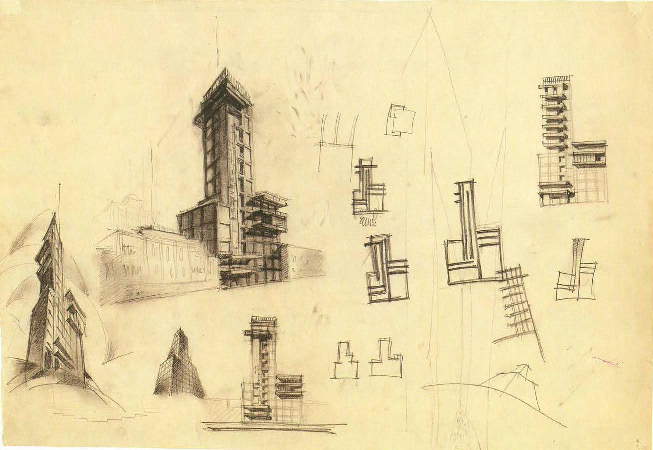 653x450 G. Barkhin. Izvestiya Newspaper Office And Printing Factory In - G Sketch