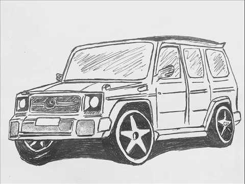 480x360 How To Draw Mercedes Benz G Class By Photos - G Sketch