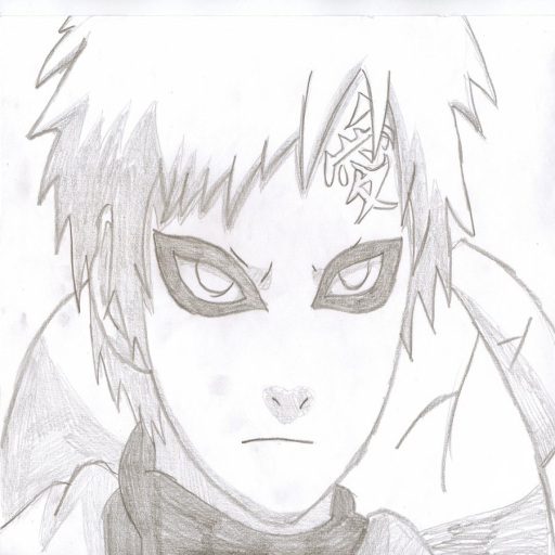 Gaara Sketch at PaintingValley.com | Explore collection of Gaara Sketch