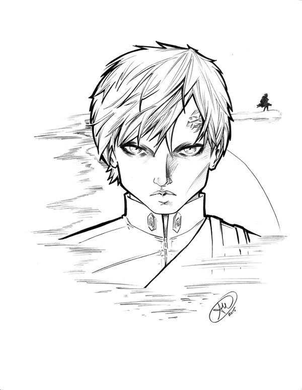 600x776 Gaara By Adamwithers Other Art Gaara - Gaara Sketch