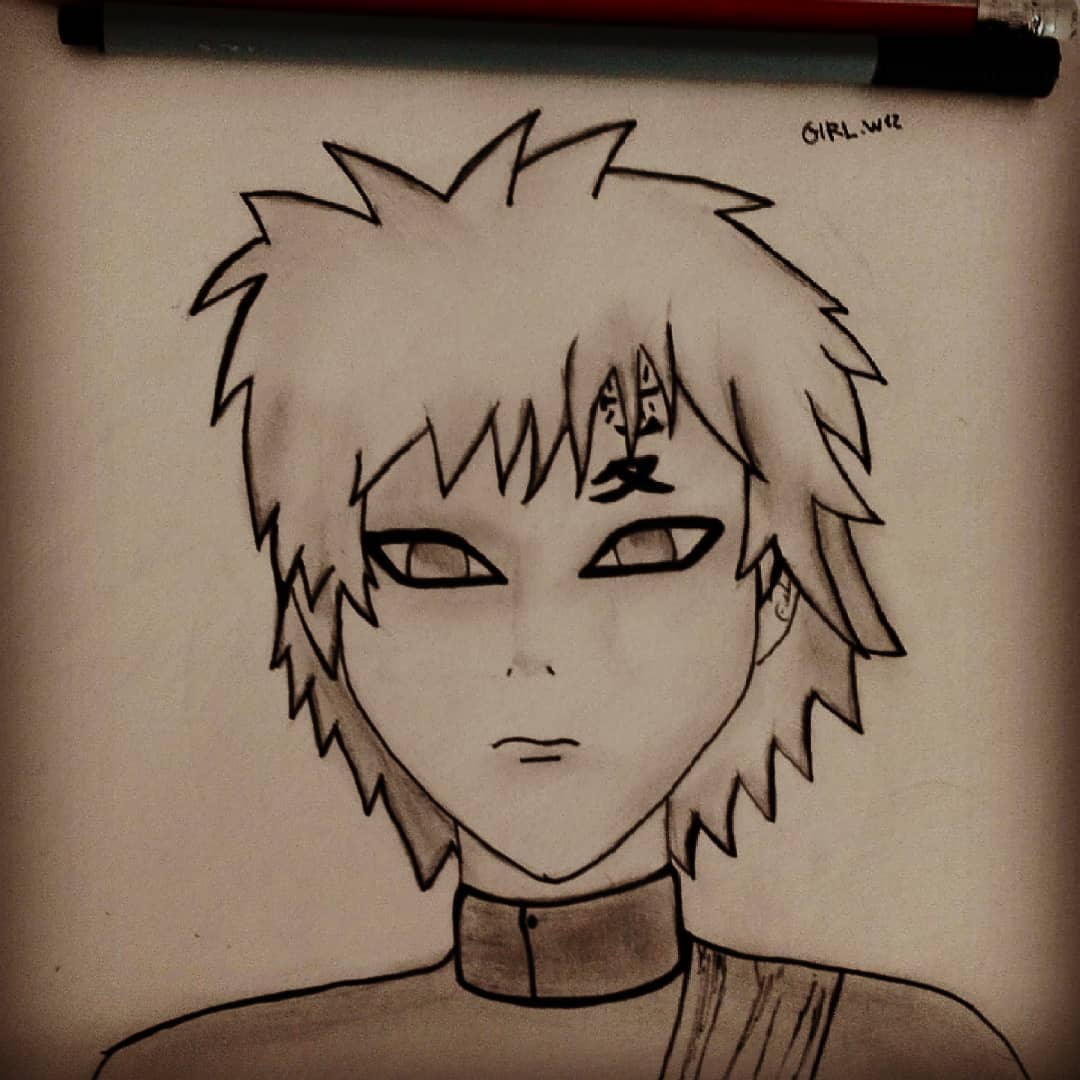 Gaara Sketch at PaintingValley.com | Explore collection of Gaara Sketch