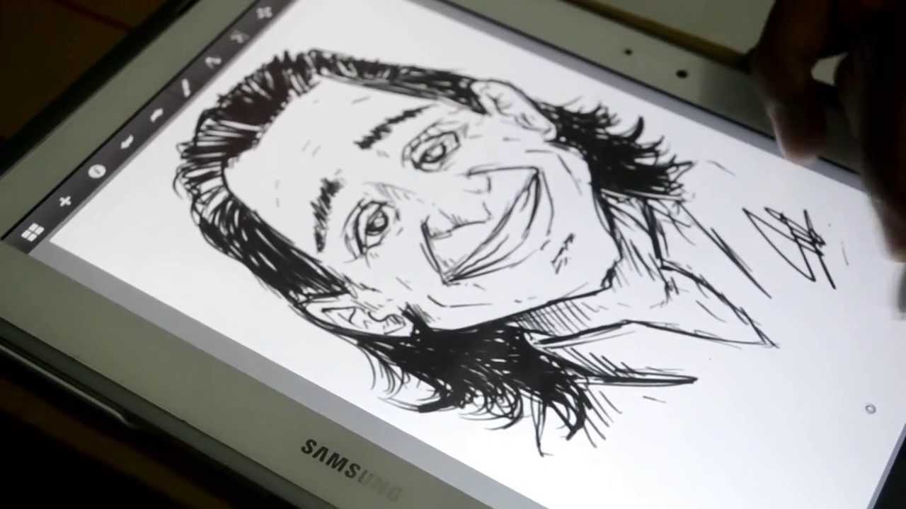 1280x720 Loki Drawing (Fast Rough) With Galaxy Note 10.1 - Galaxy Note Sketch