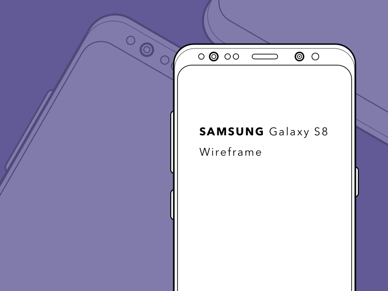 800x600 Samsung Galaxy S8 Wireframe Sketch Freebie - Galaxy Sketch