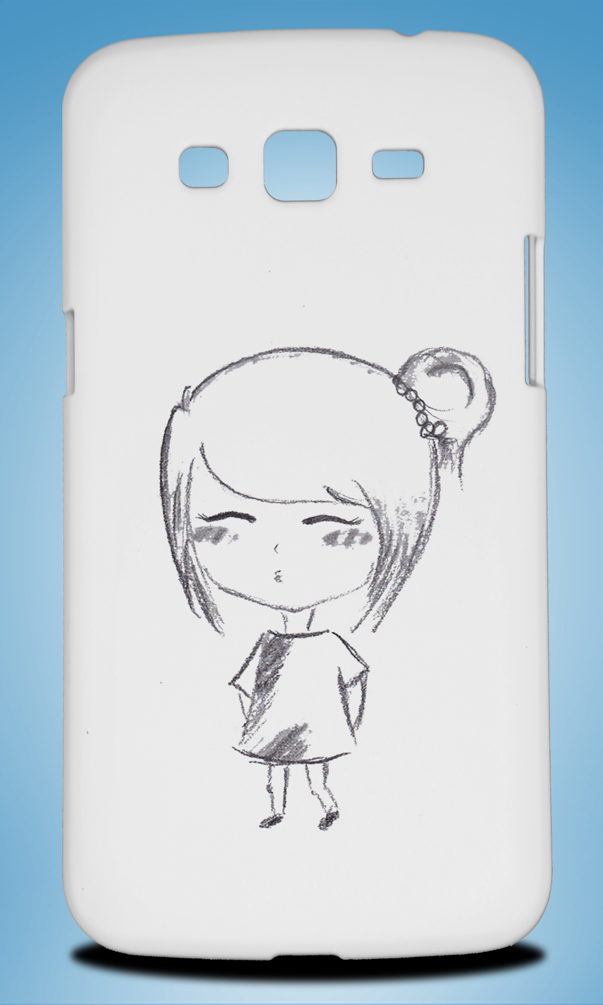 1200x2000 Cute Girl Sketch Art Drawing - Galaxy Sketch