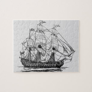 307x307 Galleon Jigsaw Puzzles Zazzle - Galleon Sketch