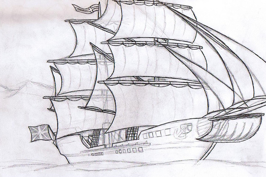 1094x729 Royal English Navy Sketch... By Aliies - Galleon Sketch